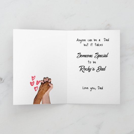 Funny dog Quote Fathers Dag Aangepaste foto Kleuri Bedankkaart (Binnen)