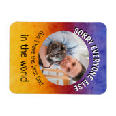 Funny dog Quote Fathers Dag Aangepaste foto Kleuri Magneet (Horizontaal)