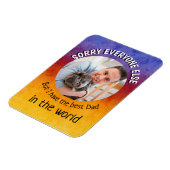 Funny dog Quote Fathers Dag Aangepaste foto Kleuri Magneet (Linkerzijde)