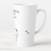 Funny Dog Quote Latte Mok (Rechts)