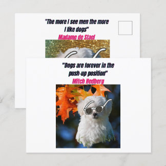 Funny Dog Quotes Briefkaart