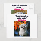 Funny Dog Quotes Briefkaart (Voorkant / Achterkant)