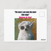 Funny Dog Quotes Briefkaart (Achterkant)
