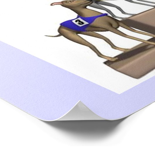 FUNNY DOG RACING JOKE POSTER (Hoek)