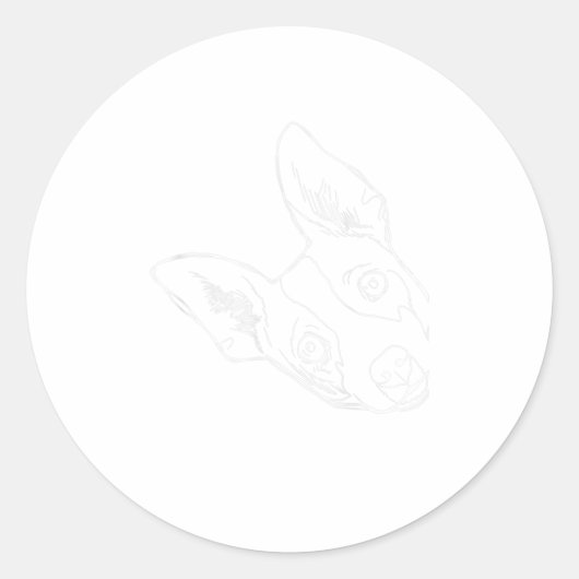 Funny Dog Rat Terrier Ronde Sticker (Voorkant)