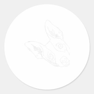 Funny Dog Rat Terrier Ronde Sticker