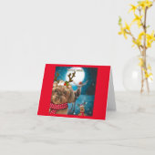 Funny Dog Reindeer Holiday Greeting Card Kaart (Gele Bloem)