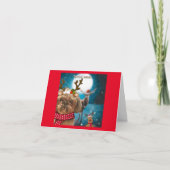 Funny Dog Reindeer Holiday Greeting Card Kaart (Voorkant)