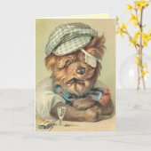 Funny Dog Retirement Kaart (Gele Bloem)