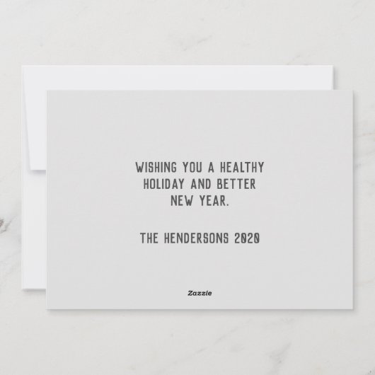 Funny Dog Ruff Jaar 2020 Feestdagenkaart (Achterkant)