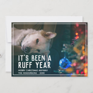 Funny Dog Ruff Jaar 2020 Feestdagenkaart
