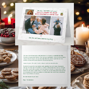 Funny Dog Ruff Jaar 3 Foto's Vrolijk Kerstfeest Sc Kaart