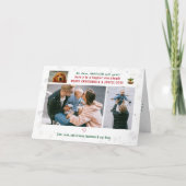 Funny Dog Ruff Jaar 3 Foto's Vrolijk Kerstfeest Sc Kaart (Voorkant)