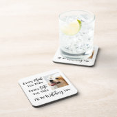 Funny Dog Saying Your Photo Bier Onderzetter (Rechterzijde)