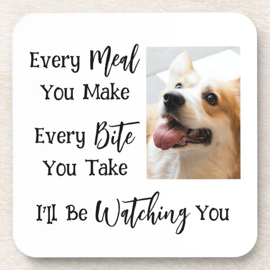 Funny Dog Saying Your Photo Bier Onderzetter (Voorkant)