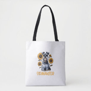 Funny Dog Schnauzer Tote Bag