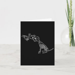 Funny Dog Skeleton Hand Boop Halloween Puppy Dog L Kaart
