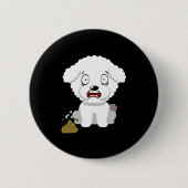Funny Dog Smells Stinky O O Ronde Button 5,7 Cm (Voorkant)
