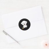Funny Dog Smells Stinky O O  Ronde Sticker (Envelop)
