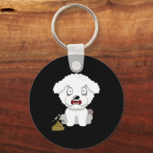 Funny Dog Smells Stinky O O  Sleutelhanger (Voorkant)