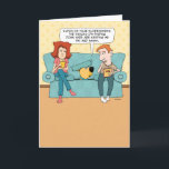 Funny Dog Snacks Verjaardag Kaart<br><div class="desc">Hier is een leuke en leuke hondenverjaardagskaart met een cartoon die een hele hoop snacks onder de couchkussens vindt, bedankt voor een bepaald slobberig iemand. De snacks houden die hond vet en brutaal! Bedankt voor het kiezen van dit originele ontwerp van © Chuck Ingwersen. Ik ben een onafhankelijke artiest, en...</div>