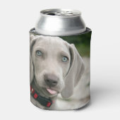 Funny Dog Sticking Tongue Foto Blikjeskoeler (Blikje Voorkant)