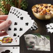 Funny Dog Sticking Tongue Foto Pokerkaarten (Insitu)