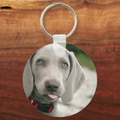 Funny Dog Sticking Tongue Foto Sleutelhanger (Voorkant)