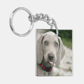 Funny Dog Sticking Tongue Out Photo Sleutelhanger (Voorkant Links)