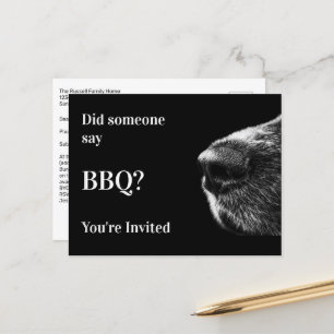 Funny Dog Summer BBQ Party Briefkaart Uitnodiging