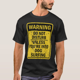 Funny Dog Surfing Sport Gewaardeerde Birthday Part T-shirt