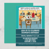 Funny Dog Suspicious of Cake Birthday Party Kaart (Voorkant / Achterkant)