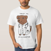 FUNNY DOG T-SHIRT - bruin (Voorkant)