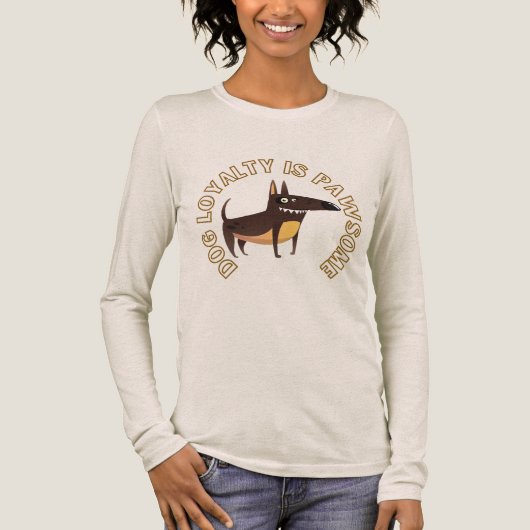 Funny Dog Tee Tri-Blend Shirt (Voorkant)