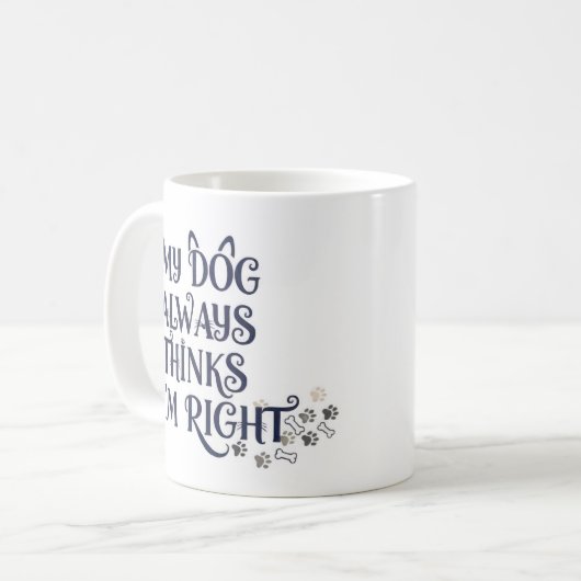 Funny Dog Text Koffiemok (Voorkant links)