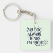 Funny Dog Text Sleutelhanger (Voorkant)