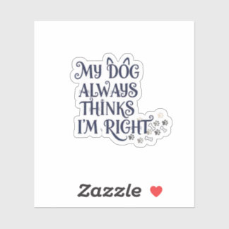 Funny Dog Text Sticker