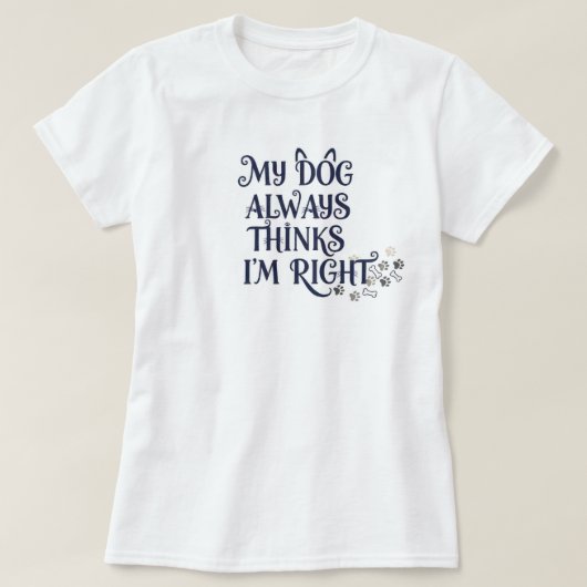 Funny Dog Text T-shirt (Design voorkant)