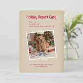 Funny Dog Themed Pet Photo Christmas Feestdagenkaart (Staand voorkant)