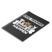 Funny Dog Trainer Humor Puppy Education Notitieboek (Linkerzijde)