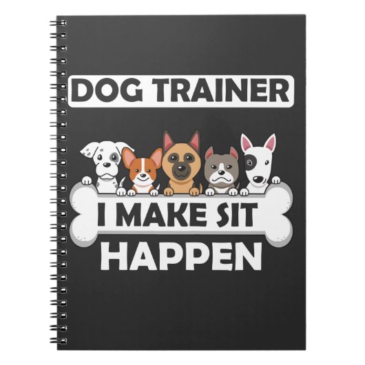 Funny Dog Trainer Humor Puppy Education Notitieboek (Voorkant)