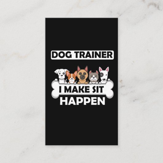 Funny Dog Trainer Humor Puppy Education Visitekaartje (Voorkant)