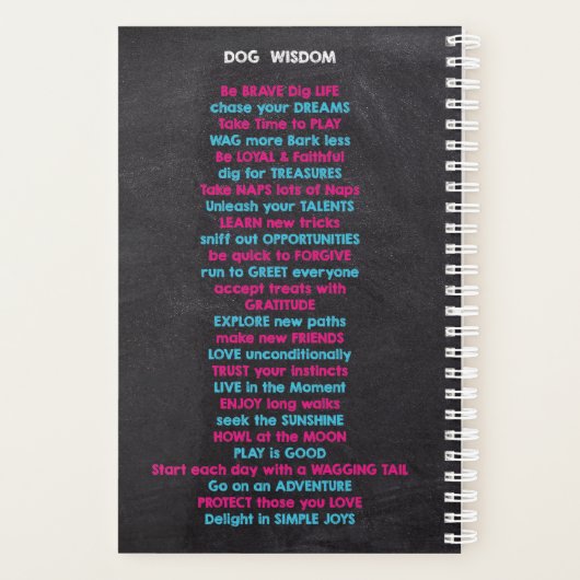 Funny Dog Trainer Planner (Achterkant)