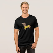 Funny dog Tri-Blend shirt (Voorkant volledig)