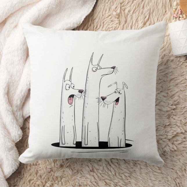 Funny Dog Trio Kussen (Deken)