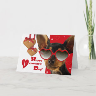 Funny Dog Valentijnsdag Custom Feestdagen Kaart