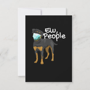 Funny Dog van vrouwen die een maskerteken dragen - RSVP Kaartje