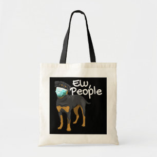 Funny Dog van vrouwen die een maskerteken dragen - Tote Bag