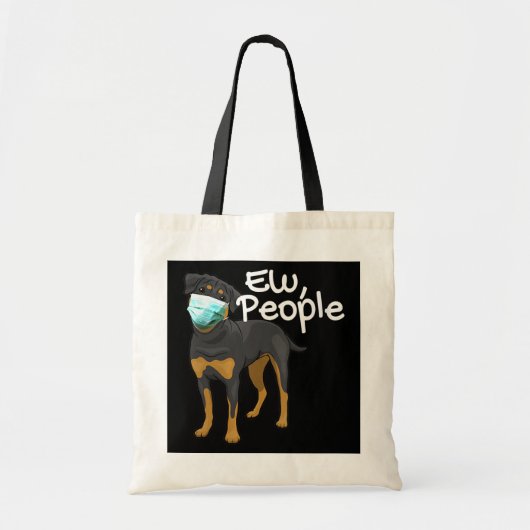 Funny Dog van vrouwen die een maskerteken dragen - Tote Bag (Voorkant)