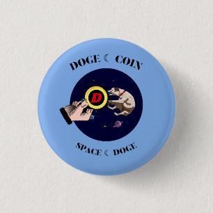 Funny Dog vangt postkoe in de ruimte Ronde Button 3,2 Cm